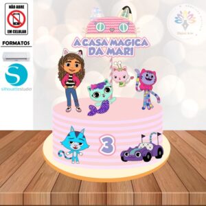 Arquivo de Corte topo de bolo A Casa Magica da Gabby #001