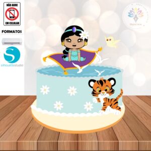 Arquivo de Corte Topo de Bolo Aladdin #003