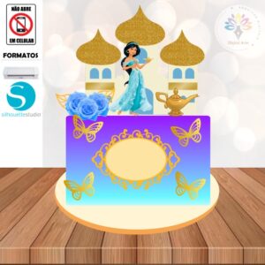 Arquivo de Corte Topo de Bolo Aladdin #004