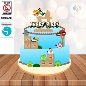 Arquivo de Corte Topo de Bolo Angry Birds #001