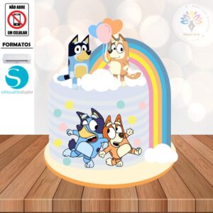 Arquivo de Corte Topo de Bolo Bluey #001