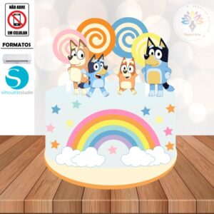 Arquivo de Corte Topo de Bolo Bluey #002
