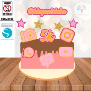 Arquivo de Corte Topo de Bolo Blogueirinha #002