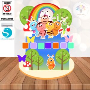 Arquivo de Corte Topo de Bolo Bichikids #001