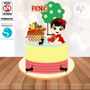 Arquivo de Corte Topo de Bolo PicNic #001