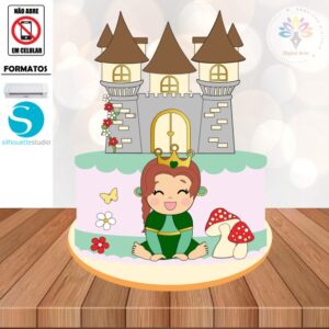 Arquivo de Corte Topo de Bolo Princesa Fiona #01