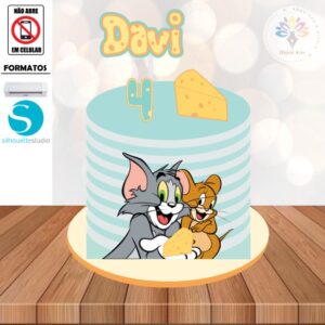 Arquivo de Corte Topo de Bolo Tom e Jerry #001