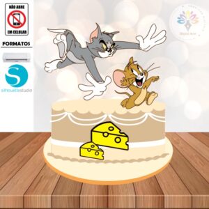Arquivo de Corte Topo de Bolo Tom e Jerry #002