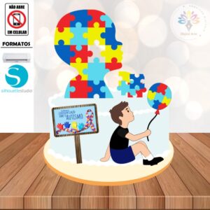 Arquivo de Corte Topo de Bolo Autismo #002