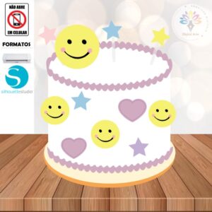 Arquivo Topo de Bolo Smile #01
