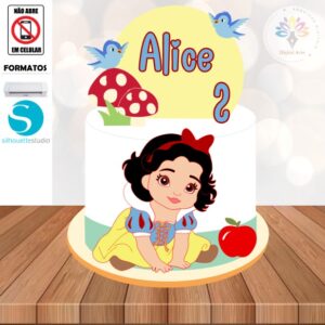 Arquivo de Corte Topo de Bolo Branca de Neve #03
