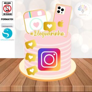 Arquivo de Corte Topo de Bolo Blogueirinha #004