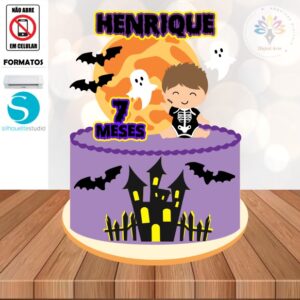 Arquivo de Corte Topo de Bolo Halloween #001