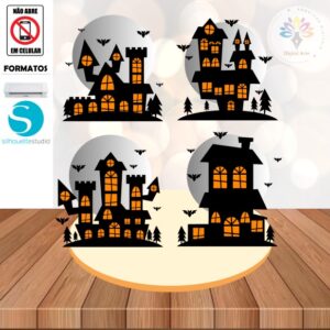 Arquivo de Corte Topo de Bolo Halloween #003