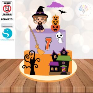 Arquivo de Corte Topo de Bolo Halloween #004