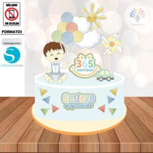 Arquivo de Corte Topo de Bolo 365 Sorrisos #003