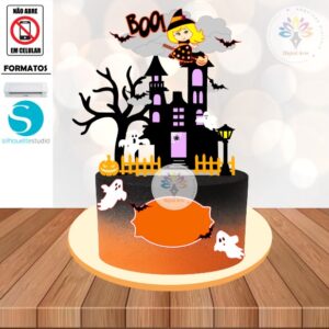 Arquivo de Corte Topo de Bolo Halloween #064