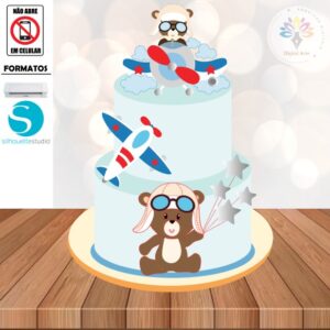 Arquivo Topo de Bolo Aviador #010