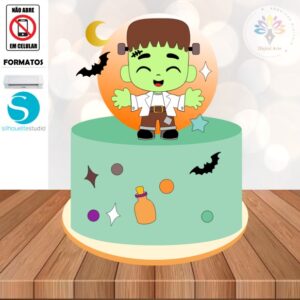 Arquivo de Corte Topo de Bolo Halloween #010