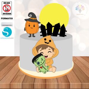 Arquivo de Corte Topo de Bolo Halloween #013