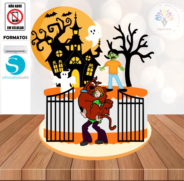 Arquivo de Corte Topo de Bolo Halloween #014