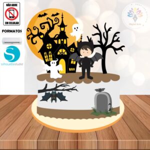 Arquivo de Corte Topo de Bolo Halloween #016