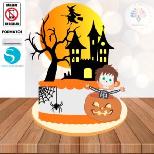 Arquivo de Corte Topo de Bolo Halloween #017