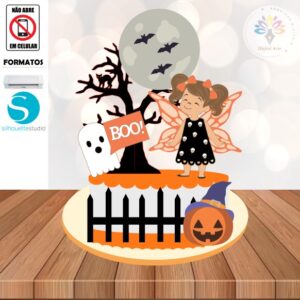 Arquivo de Corte Topo de Bolo Halloween #019