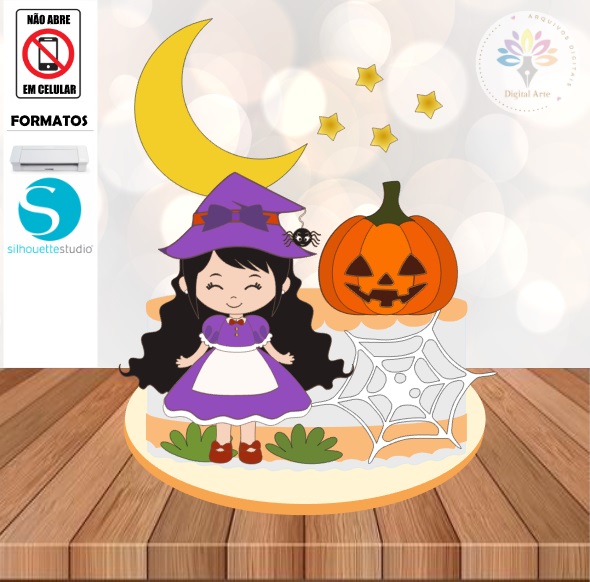 Arquivo de Corte Topo de Bolo Halloween #020