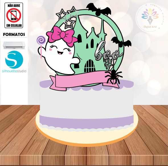 Arquivo de Corte Topo de Bolo Halloween #021