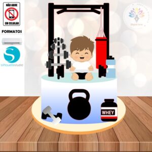 Arquivo de Corte Topo de Bolo Academia #010