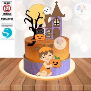 Arquivo de Corte Topo de Bolo Halloween #069