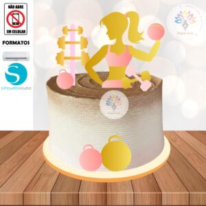 Arquivo de Corte Topo de Bolo Academia #011