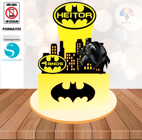 Arquivo de Corte Topo de Bolo Batman #01