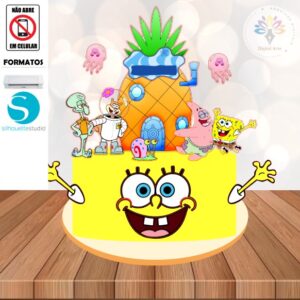 Arquivo de Corte Topo de Bolo Bob Esponja #004