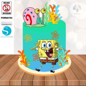 Arquivo de Corte Topo de Bolo Bob Esponja #006