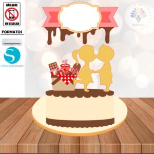 Arquivo Topo de Bolo Bodas de Chocolate #01