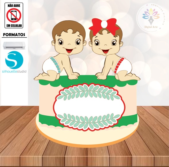 Arquivo Topo de Bolo Bebê #004