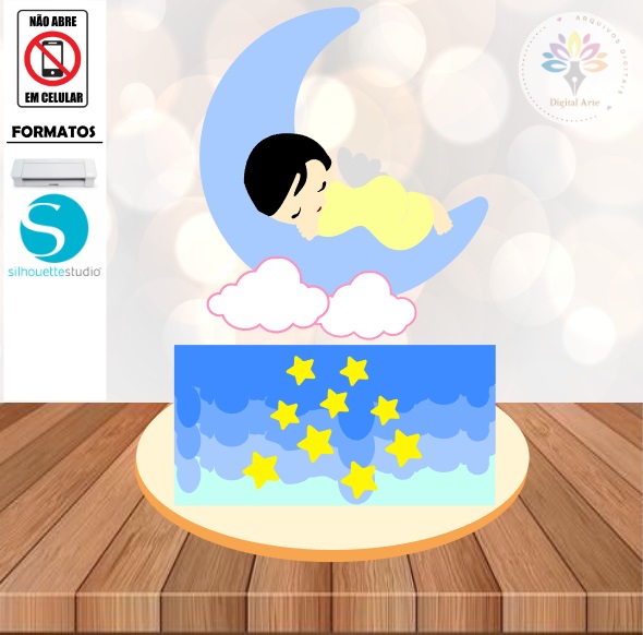 Arquivo Topo de Bolo Bebê #016