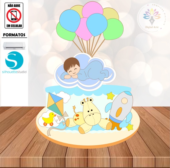 Arquivo Topo de Bolo Bebê #017