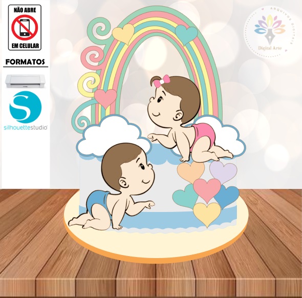 Arquivo Topo de Bolo Bebê #018