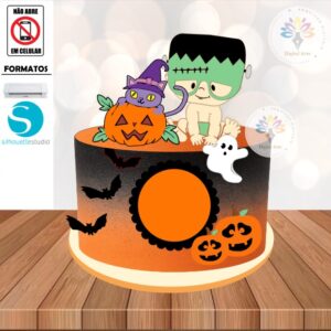 Arquivo de Corte Topo de Bolo Halloween #023