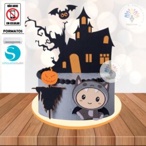 Arquivo de Corte Topo de Bolo Halloween #024