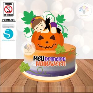 Arquivo de Corte Topo de Bolo Halloween #025