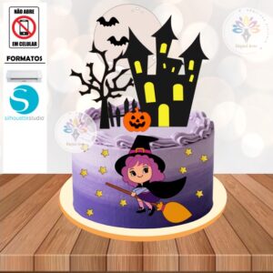 Arquivo de Corte Topo de Bolo Halloween #026