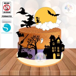 Arquivo de Corte Topo de Bolo Halloween #027