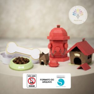 Arquivo de Corte Cachorro Objetos 3D - STUDIO