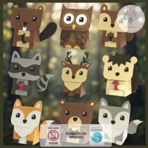 Arquivo Caixa Animais 3D - STUDIO