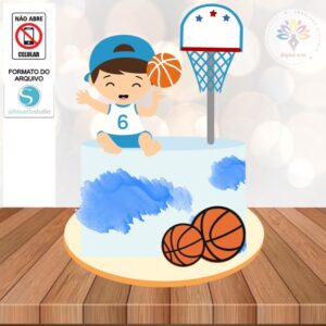 Arquivo Topo de Bolo Basquete #003 - STUDIO