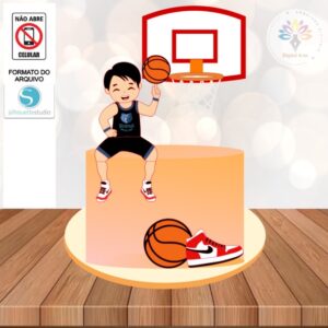 Arquivo Topo de Bolo Basquete #004 - STUDIO